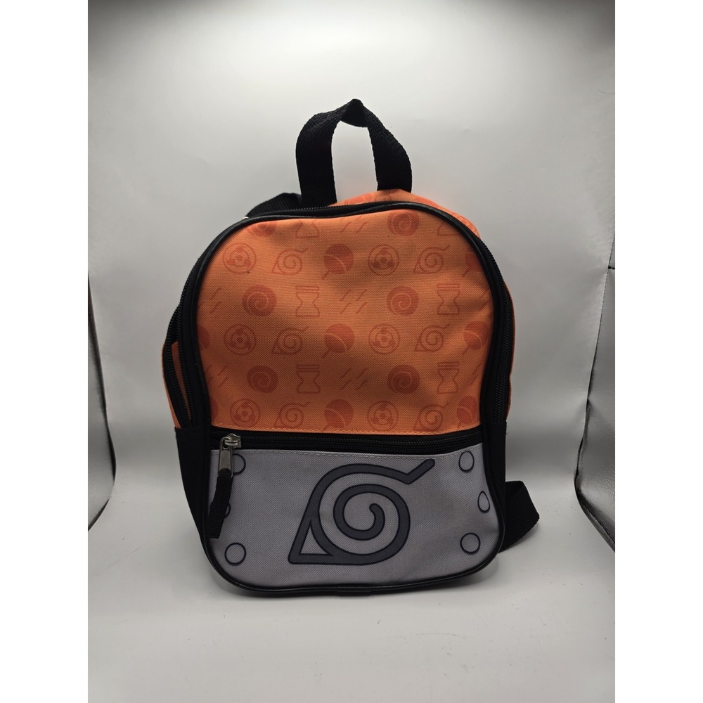 Bioworld Naruto Shippuden Mini Backpack Orange Grey Hidden Leaf Village Anime
